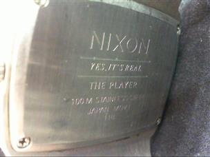 Nixon watch yes top it's real the player